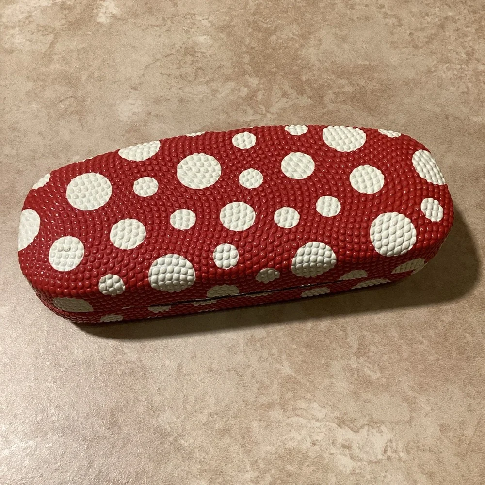 Red and White Polka Dot Hard Case for Kids Glasses